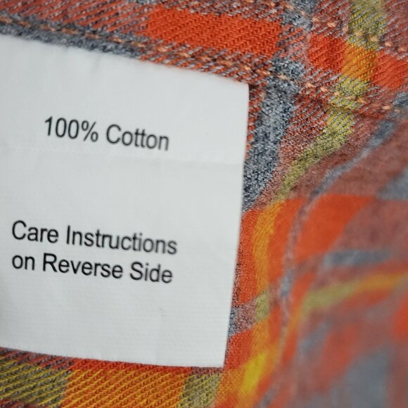 32 BAR BLUES Shirt Mens Large Multi Plaid Long Sleeve Button Up - Picture 6 of 6